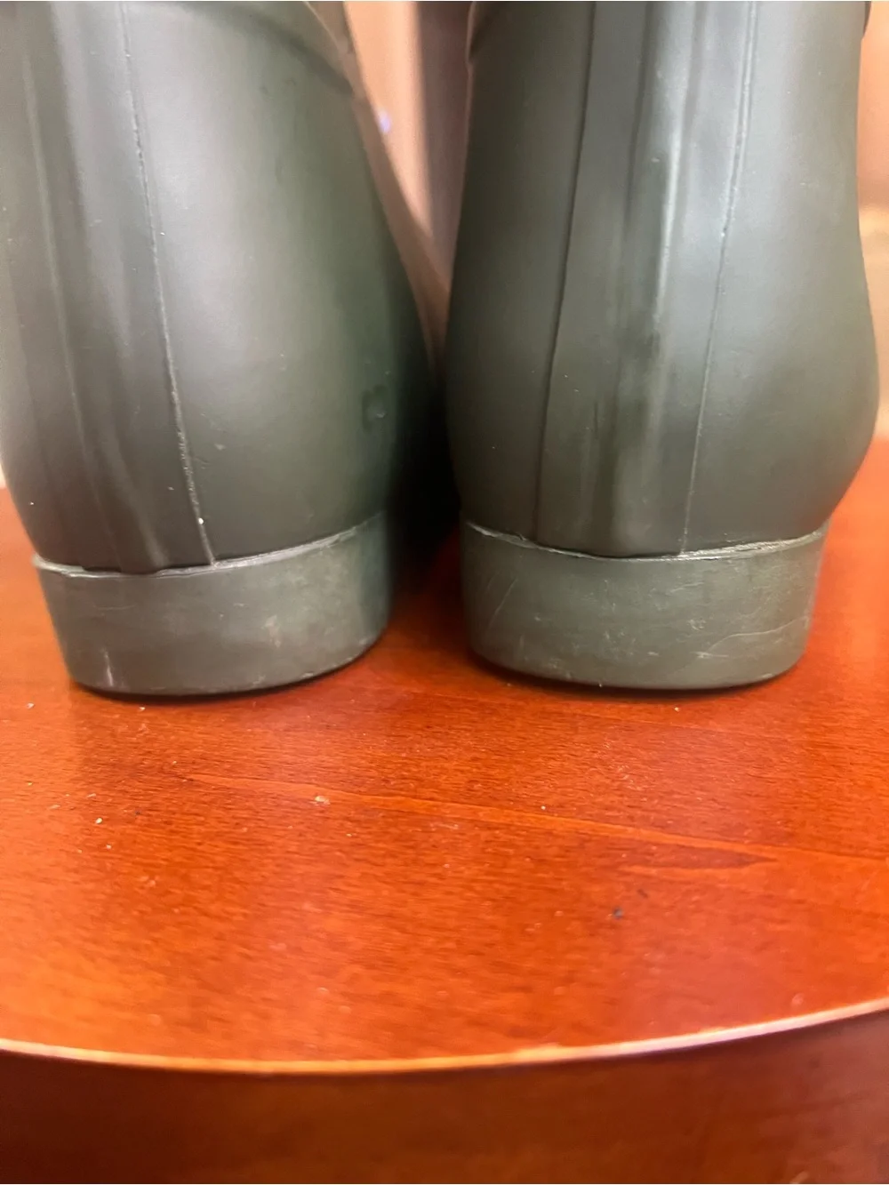 Tory Burch Green and Tan Tall Rain Boots
